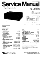 Technics - SUX-999 - Service manual 